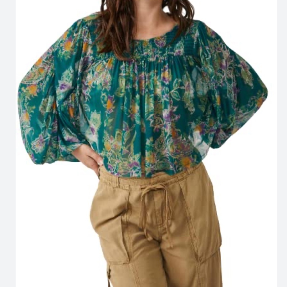 Free People medium green combo up for anything top - Picture 3 of 6